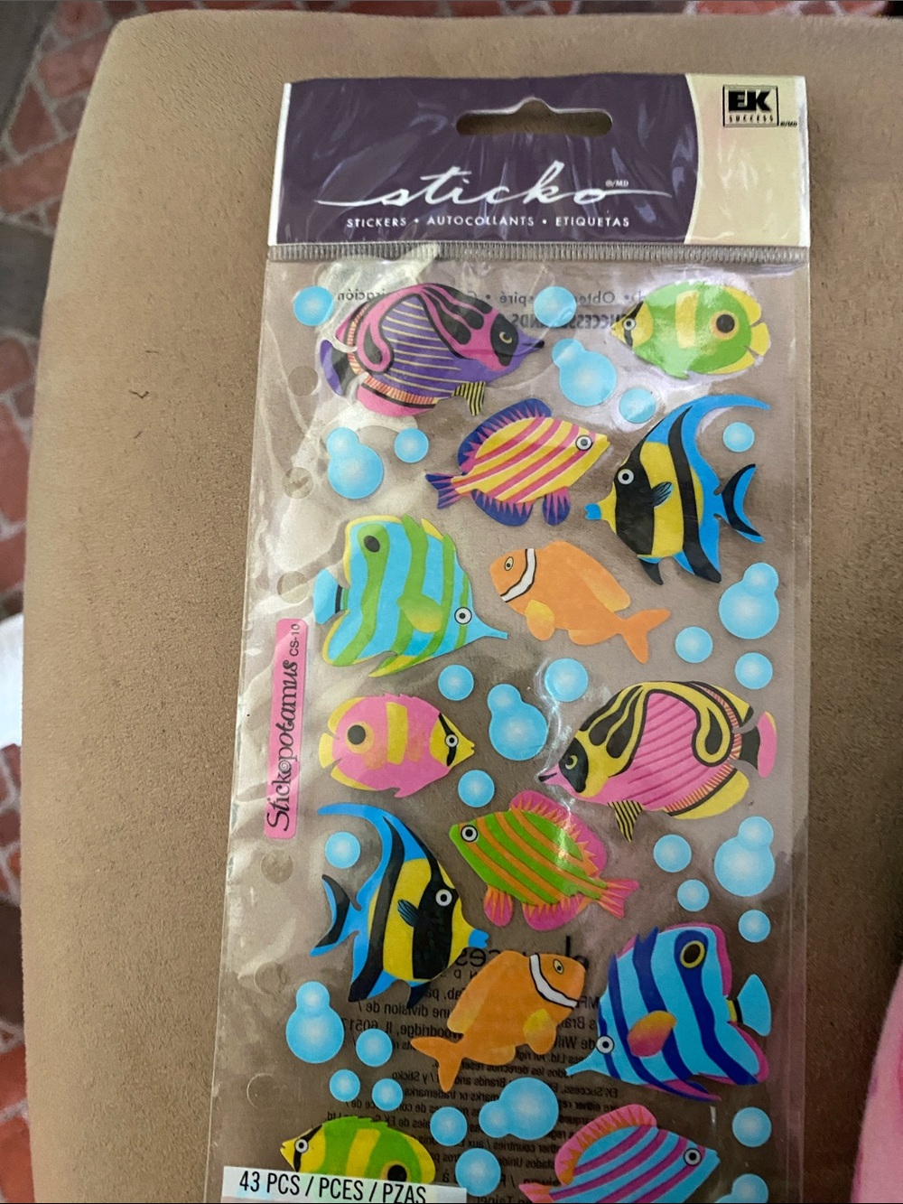 Colorful Tropical Fish Stickers — Multicolor